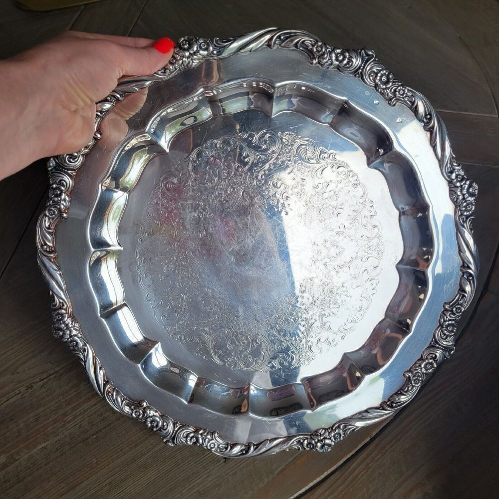 Vintage Heritage 1847 ROGERS BROS serving tray/ silver plate SIZE 17''